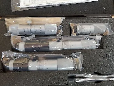 New Mitutoyo Vernier Inside Tubular Rod Micrometer Set  2”-6  / 0.001  • $399.95
