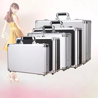 Aluminum Hard Case Mens Briefcase Suitcase Home Business Toolboxes Carrying Case • $56.68