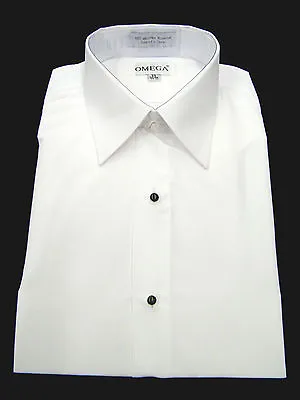 Microfiber Tuxedo Shirt  Laydown Collar  Non Pleat White • $24.99