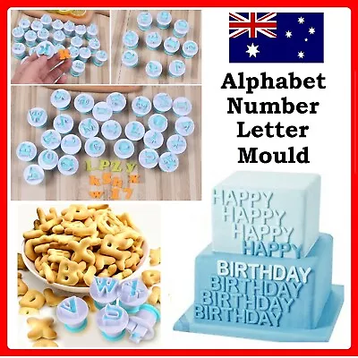 Cake Decorating Set Tool Alphabet Number Letter Fondant Icing Cutter Mold Mould • $12.99