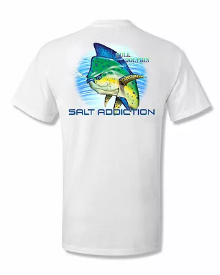 Salt Addiction Fishing T ShirtSaltwater ShirtBull Dolphinmahireelliferod • $12.34