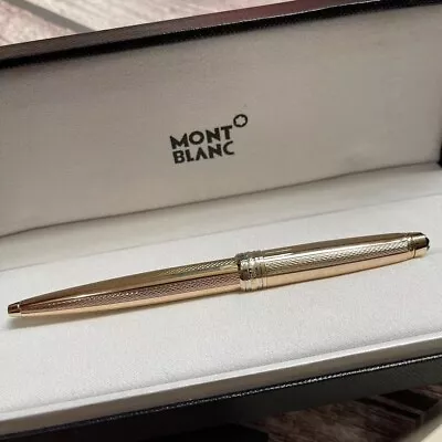 New Authentic Montblanc 2866 Meisterstuck Ballpoint Pen Grid Like Gold 164 • $95