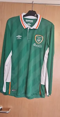 £22 • Buy Republic Of Ireland 2016 Home Shirt 1916 Anniversary Centenary Player Version LS