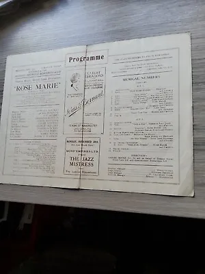 Theatre Programme 1925manchester Palacerose Marie • £8