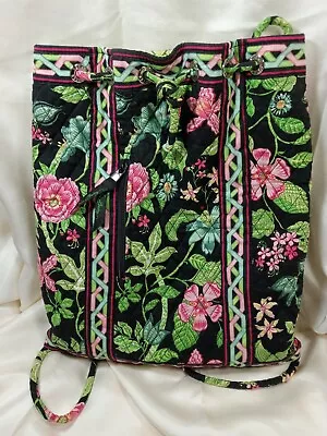 Vera Bradley Botanica Retired Backsack Drawstring Backpack  RARE!  • $19