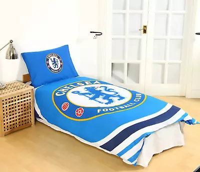 Official Chelsea FC Single Duvet Cover Set With Pillowcase (Reversible) • £22.99