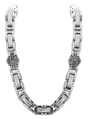 Harley-Davidson Men's Stainless Steel Double Link Necklace Silver HSN0026-22 • $184.95