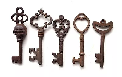 Antique Style Iron Skeleton Keys Lot Of 5  • $14.95