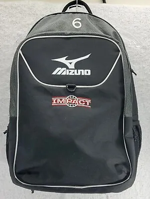 Mizuno Impact Backpack Black Volleyball Baseball Workout Compartment Padded Bag • $22.91