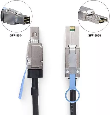 External Mini SAS HD SFF-8644 To Mini SAS SFF-8088 Hybrid Cable 1-Meter(3.3ft) • $27.99