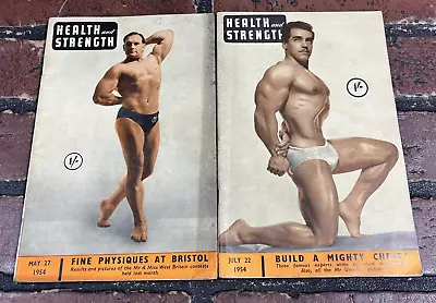 HEALTH And STRENGTH 1954 Male Physiques Photos Vintage Men  Bodybuilding Lot • $29.99