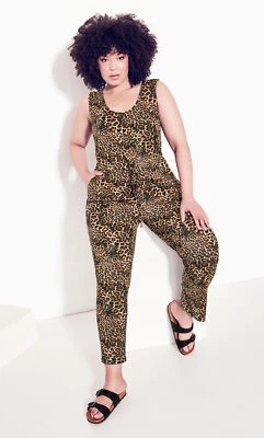 $45 • Buy Zim & Zoe By City Chic Womens Plus Size Lounger Print Jumpsuit - Animal