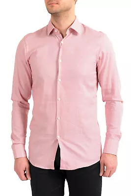 Hugo Boss Men's  Mabel  Pink Sharp Fit Long Sleeve Dress Shirt US 15 34/35 IT 38 • $59.99