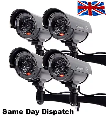 Outdoor Dummy Fake LED Flashing Security Camera CCTV Surveillance Imitation Dom • £8.49