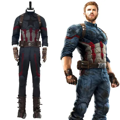 Avengers3: Infinity War Captain America Costume Cosplay Steven Rogers Halloween • $121.43