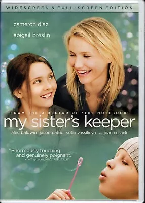 DVD:  My Sister's Keeper  Widescreen/full Screen DVD Starring Cameron Diaz • $2