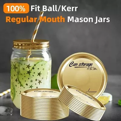 100-Count [86 Mm Wide Mouth] Canning Lids For Ball Kerr Jars Metal Mason Jar • $18.99