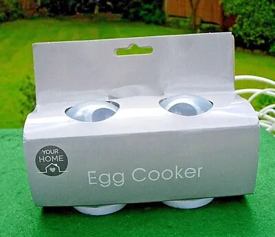 Pair Of New Your Home Microwave Egg Boiler Poacher Cooker  White/clear Plastic • £6.50