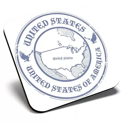 Square Single Coaster - United States Of America Travel Map  #4487 • £4.99