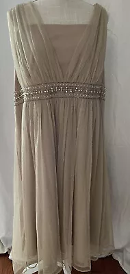 £25.44 • Buy Jessica Howard Womens Dress Plus Siize 24W Gold Mesh Overlay Special Occasion