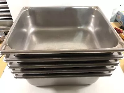 Lot Of 5 Vollrath Stainless Steel Steamer Table Pan 6.7 Quarts (5037) • $698.89