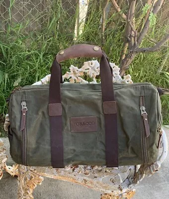 Tobacco Motorwear Company Canvas Leather Duffle Bag Sold As Is • $75