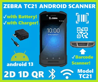 Zebra TC21 / TC26 / TC20 Wireless Android Handheld 2D/1D/QR Barcode Scanners!🔥⭐ • $558