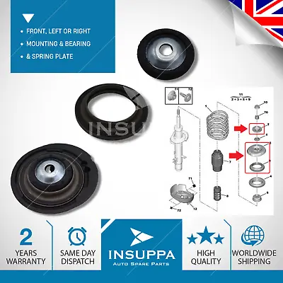 For Citroen C2 C3 Front Top Strut Mounting Kit With Bearing And Spring Plate • £18.99