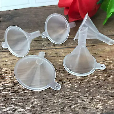 Lot 10-100 Small Plastic For Perfume Diffuser Bottle Mini Liquid Oil Funnels Lab • $2.27