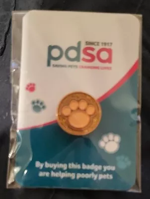 Charity Pin Badge Glitter Bronze Paw • £3.50