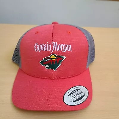 Minnesota Wild NHL Captain Morgan Baseball Cap Hat Snapback OSFA - New! • $8