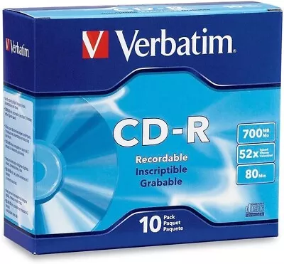 CD-R-700MB-10Pk Jewel Case-52x-Au • $12.97