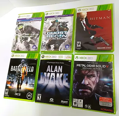 Xbox 360 Game Bundle Lot Splinter Cell Ghost Recon Hitman Battlefield ... Tested • $39.95