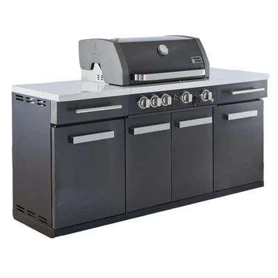 $3778.65 • Buy Gas Grill 5-Burner 63000 BTU Black Stainless Steel Outdoor Kitchen Bar