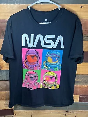 Retro NASA Astronauts Themed Shirt Black Colored Size XL Hyper Space Tags Brand • $15