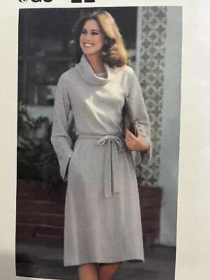 Vintage Butterick Pattern 5609 Cowl Neck Dress EASY SEW Size 16-18 Circa 1970s • $9