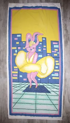 Vintage Sexy Pinup Bunny Rabbit Girl Beach Pool Bath Towel Marilyn Monroe Pose • $74.95