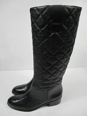 New Vince Camuto Black MAUDE Grease Floater Knee High Slide On Boots Sz 8.5 M • $50.99