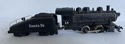 Vintage Mantua 0-4-0 Santa Fe Steam Locomotive Engine 24 With Tender HO Scale • $49.99