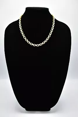 Vintage Linked Chain Collar Necklace Rhinestone Crystal 19.5  Sparkling Bin5 • $23.96