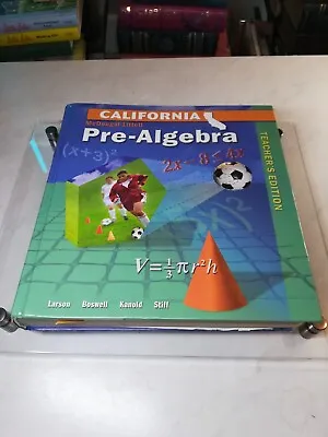 Mcdougal Littell California Pre-algebra  Teachers Edition Larson 9780618807109 • $358