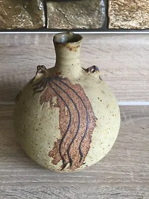 Unusual Vintage Studio Art Pottery Spherical Ovoid Vase / Ornament Signed • £15