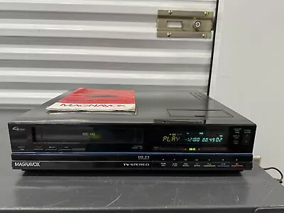 Magnavox 8 Hour Video Cassette Recorder VCR VR9645AT01 Fully Tested • $49.99