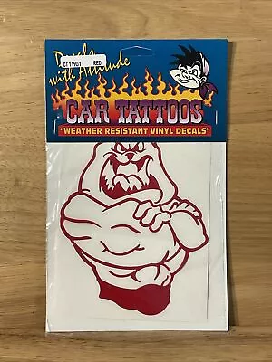 Vintage NOS Mad Bull Dog Car Tattoos Sticker/Decal Made In USA • $3