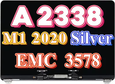 $229 • Buy A+++ Silver For Apple MacBook Pro A2338 2020 YEAR M1 LCD Screen Display Assembly