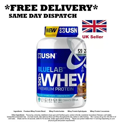 £63.45 • Buy USN Blue Lab Whey 2Kg 100% Hydrolysate Whey Protein Isolate Powder Premium Shake