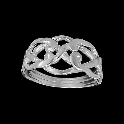 4 Piece Sterling Silver Puzzle Ring • $23.99