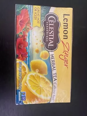 Celestial Seasonings Lemon Zinger Caffeine Free Natural Herb Tea - 20 Bags • $8.31