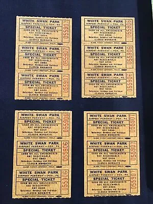 White Swan Park Airport Parkway Pittsburgh PA Amusement Park Ticket 4 Lot • $9.99