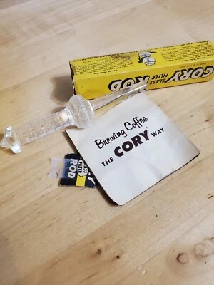 $14 • Buy Vintage Cory Glass Filter Rod For Vacuum Coffee Maker Pot W Box